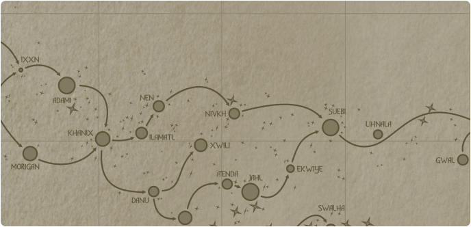 A paper map of the region surrounding the Nivkh star system