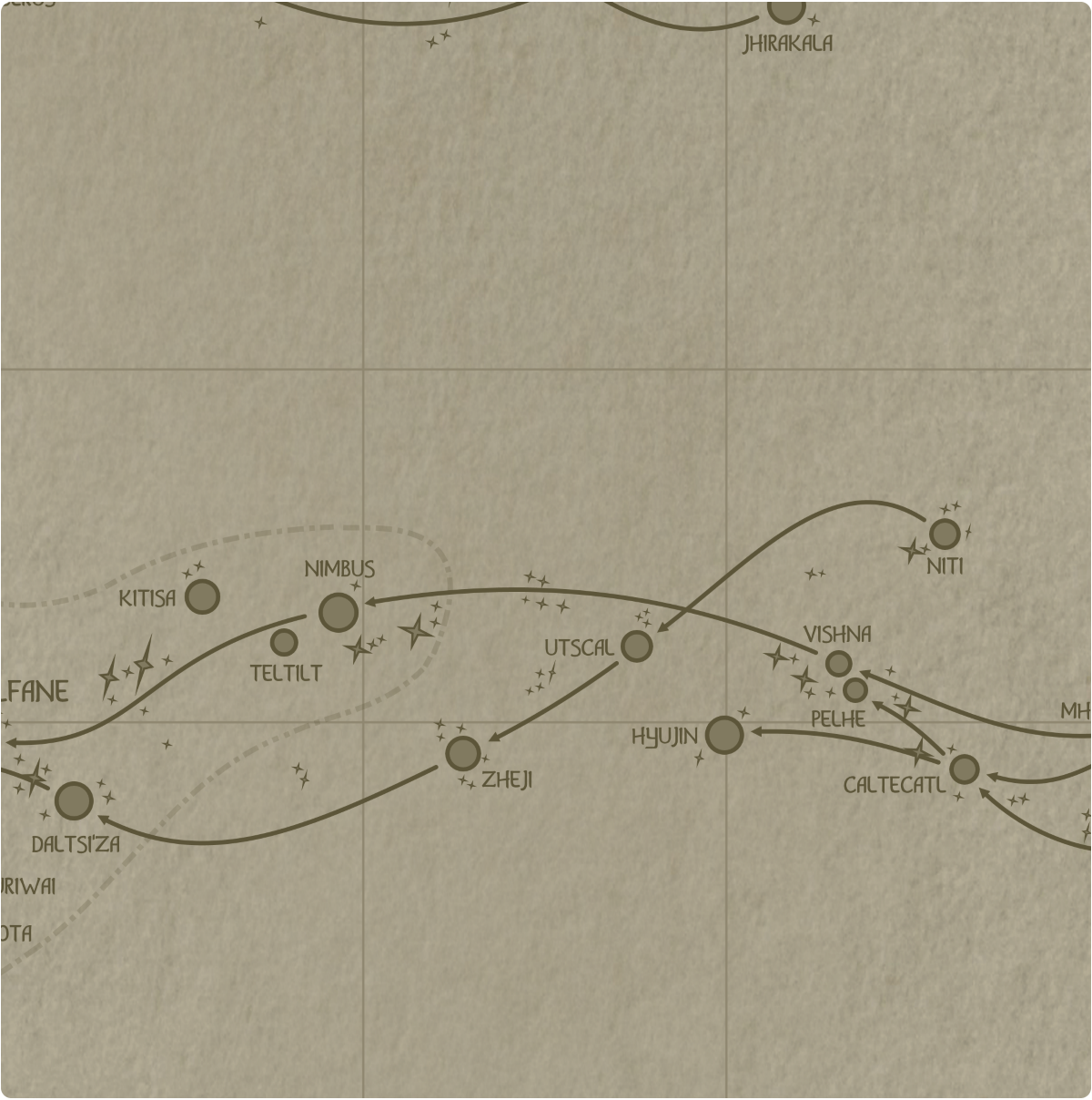 A paper map of galactic Sector C11 A paper map of galactic Sector C11
