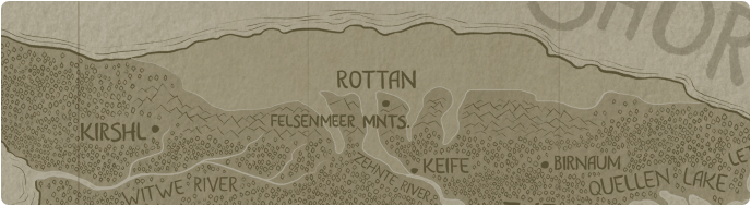 A paper map of Felsenmeer Mountains