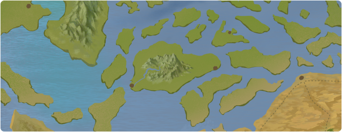 A color map of Asraya Island