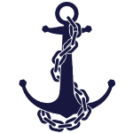 The traditional Somatic Tether tatoo. An anchor with a length of chain wrapped around it