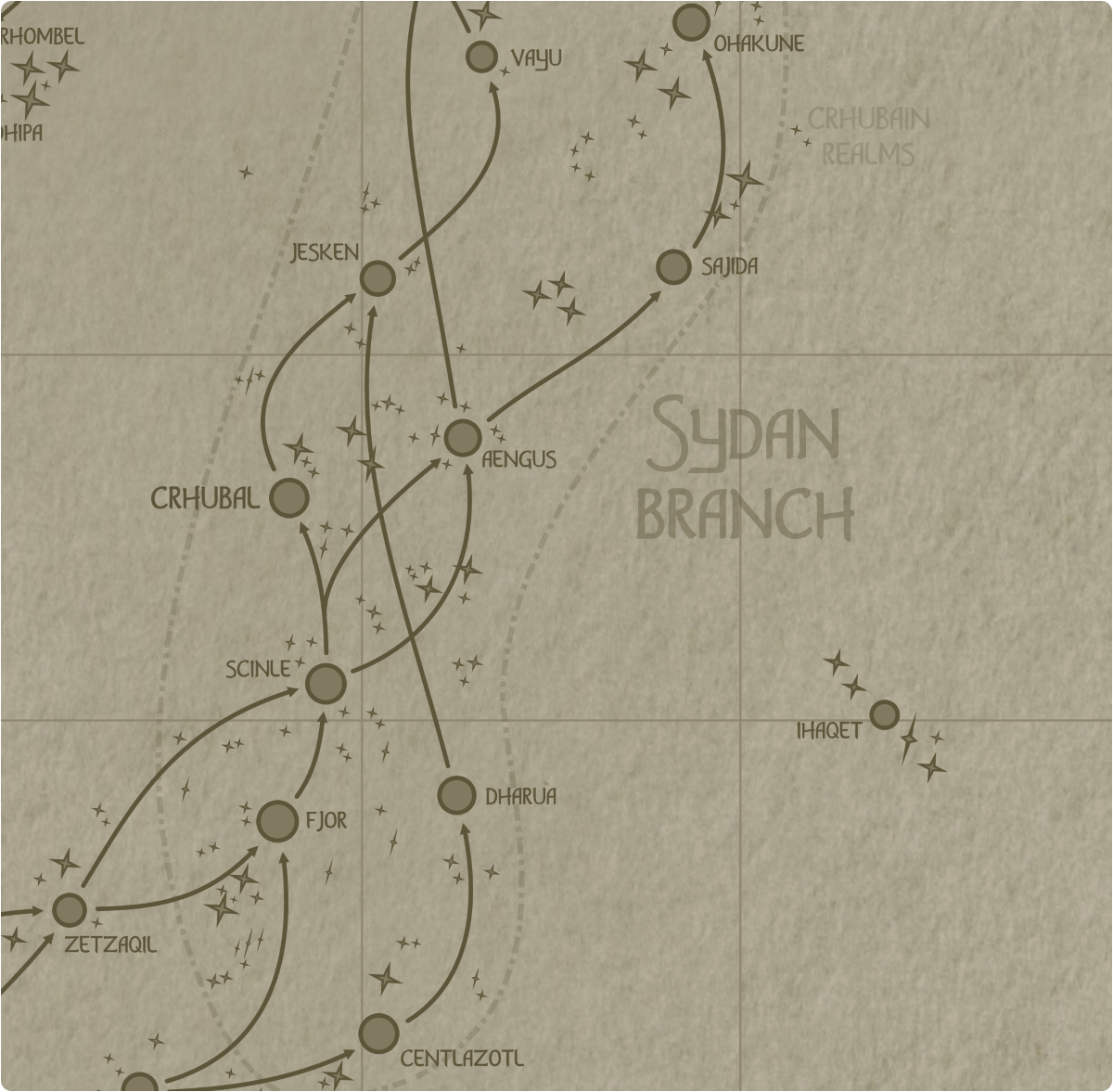 A paper map of galactic Sector K12 A paper map of galactic Sector K12