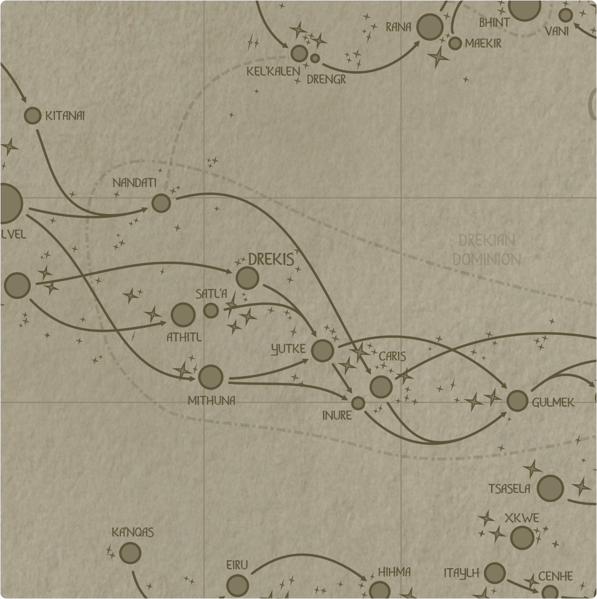 A paper map of galactic Sector L7 A paper map of galactic Sector L7