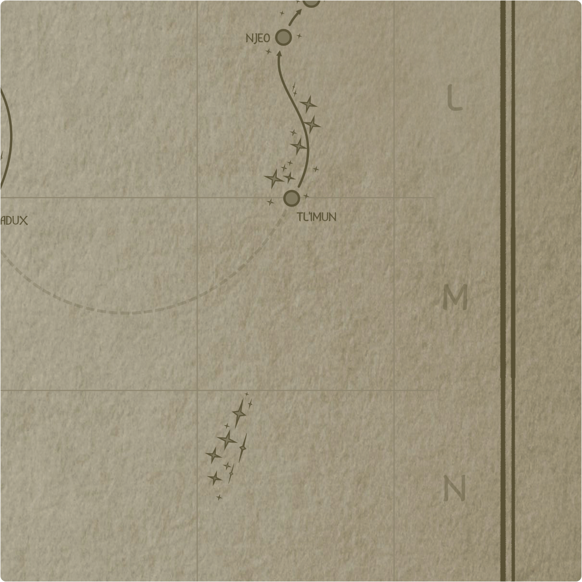 A paper map of galactic Sector M17 A paper map of galactic Sector M17