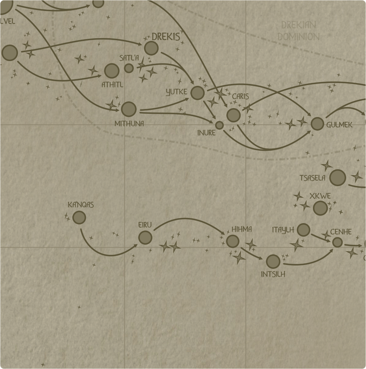 A paper map of galactic Sector M7 A paper map of galactic Sector M7