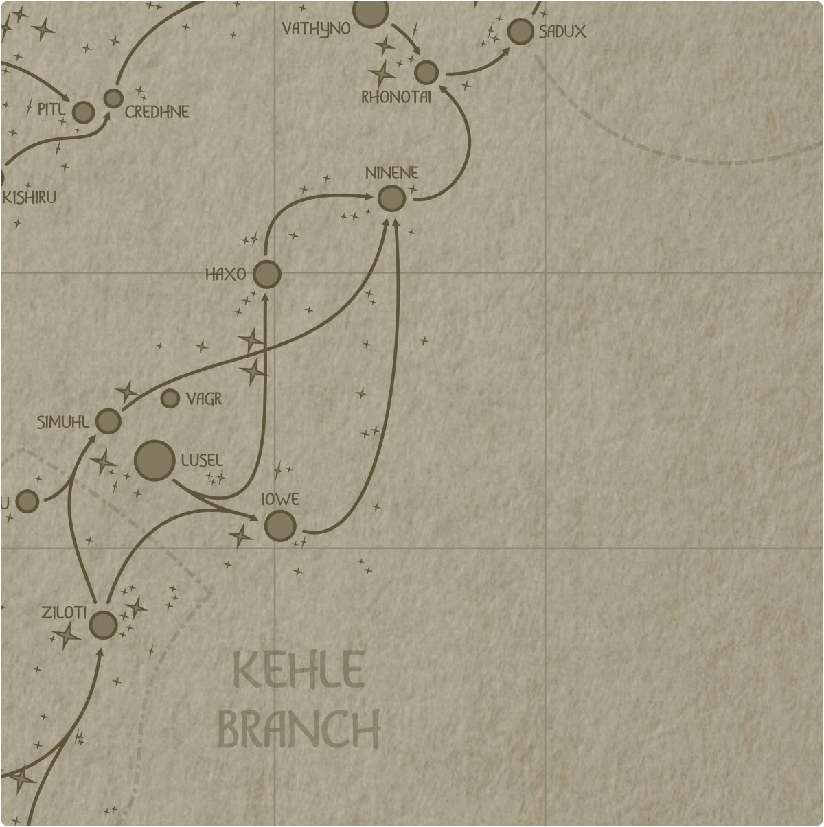 A paper map of galactic Sector N15 A paper map of galactic Sector N15