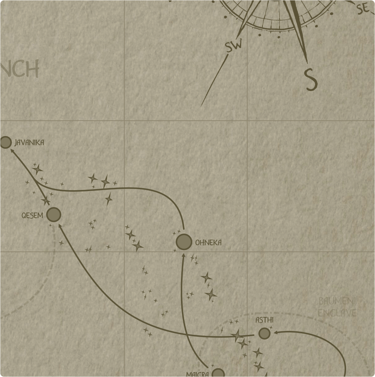A paper map of galactic Sector D15 A paper map of galactic Sector D15