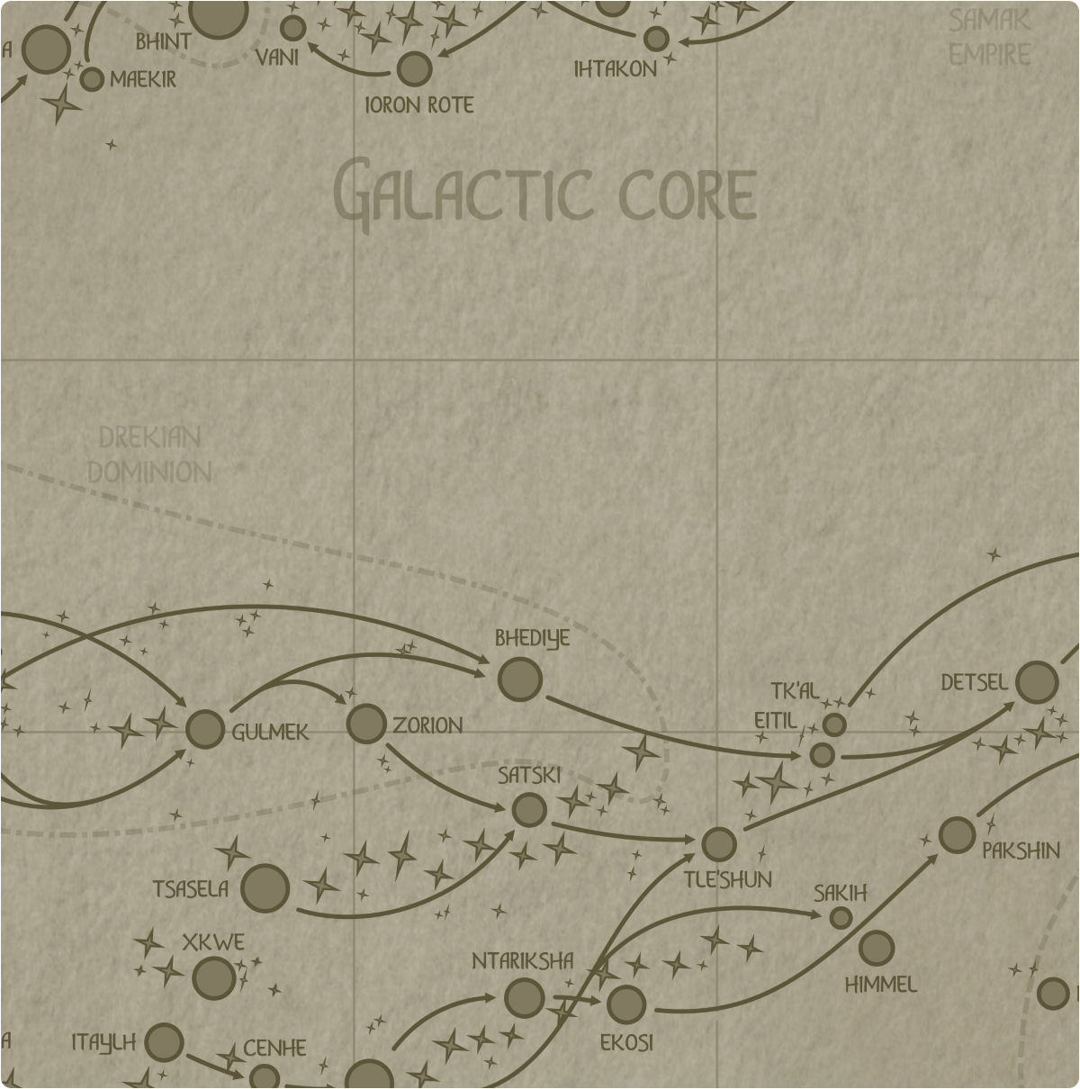 A paper map of galactic Sector L9 A paper map of galactic Sector L9
