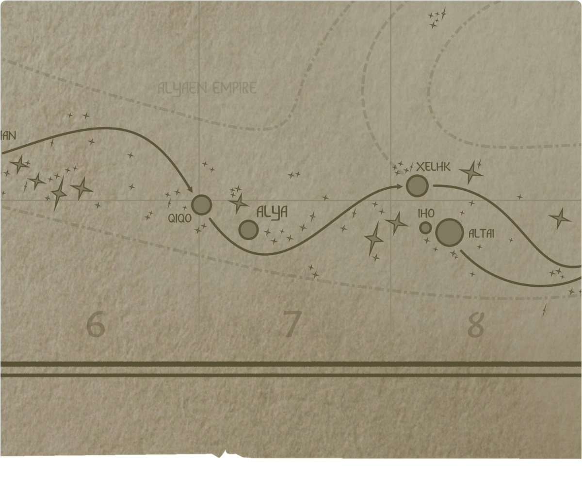 A paper map of galactic Sector R7 A paper map of galactic Sector R7