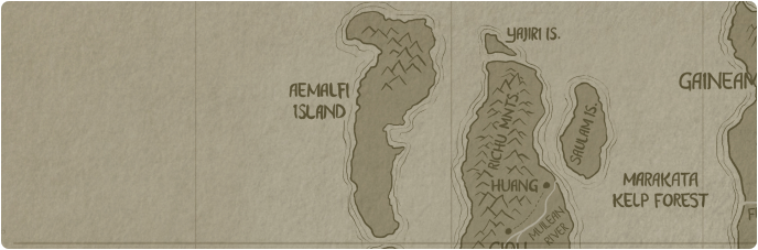 A paper map of Aemalfi Island A paper map of Aemalfi Island