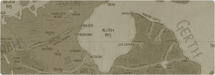 A paper map of Alcion Bay