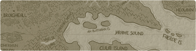 A paper map of the An Blathann Islands A paper map of the An Blathann Islands