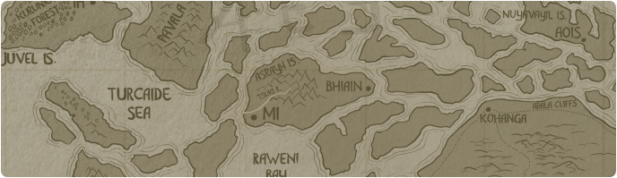 A paper map of Asraya Island