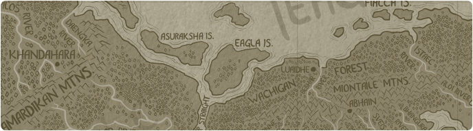 A paper map of Eagla Island A paper map of Eagla Island