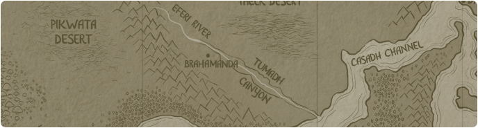 A paper map of Tumadh Canyon