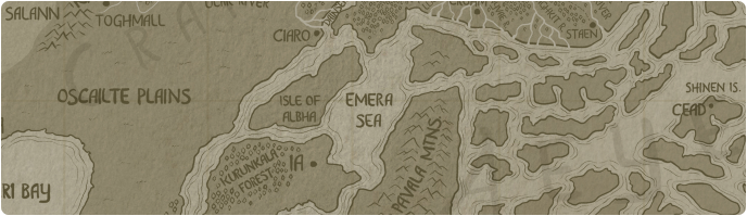 A paper map of the Emera Sea