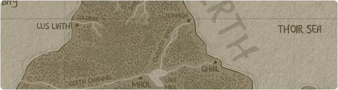 A paper map of the Gwenith River