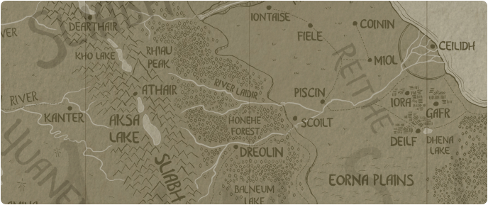 A paper map of the Honehe Forest