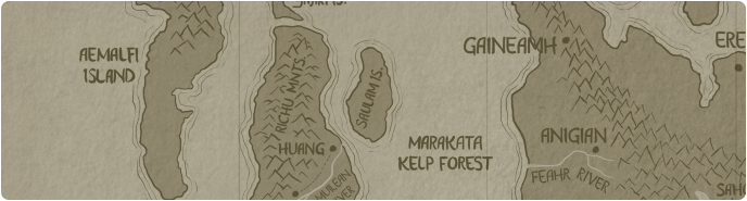 A paper map of the Isle of Saulam A paper map of the Isle of Saulam