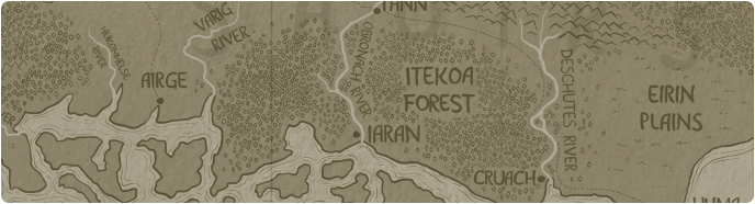 A paper map of the Itekoa Forest