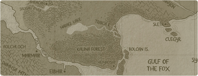 A paper map of Kalina Forest
