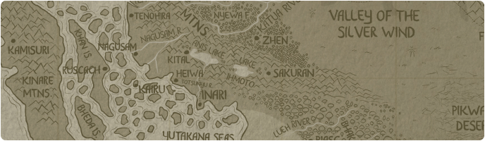 A paper map of Lake Ihmoto