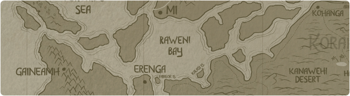 A paper map of Raweni Bay