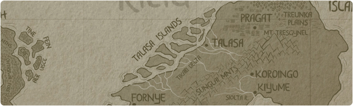 A paper map of the Talasa Islands