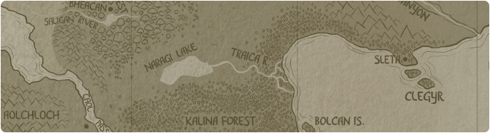 A paper map of the Traica River