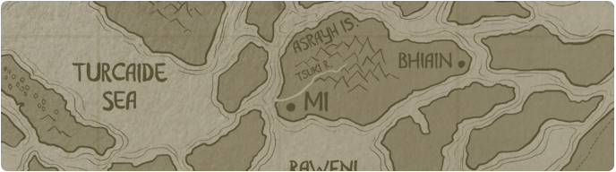 A paper map of the Tsuki River