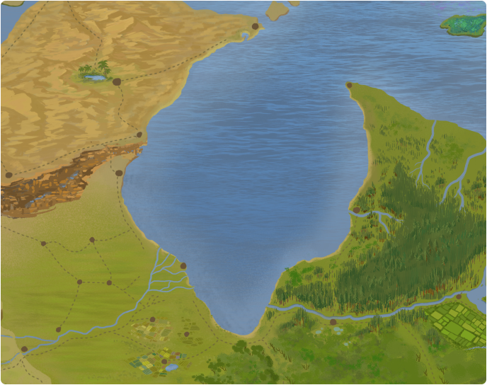 A color map of Alcion Bay