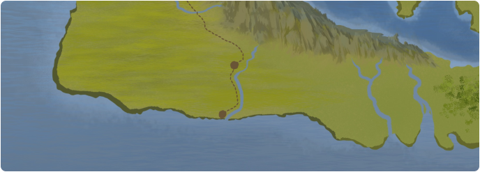 A color map of the Beraek River