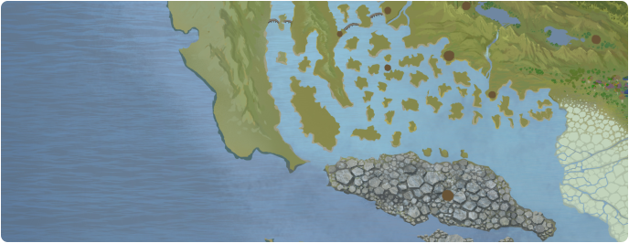 A color map of Bheda Island