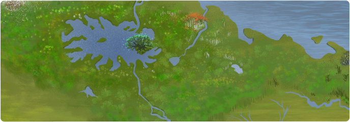 A color map of Edelstei Lake