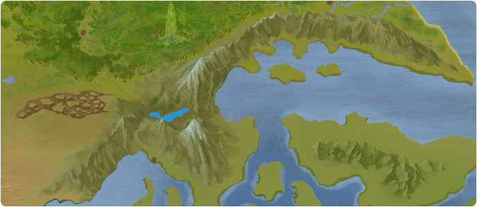 A color map of Ehkehki Mountains
