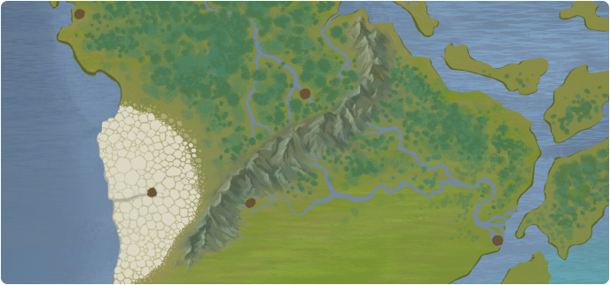 A color map of Kamardikan Mountains