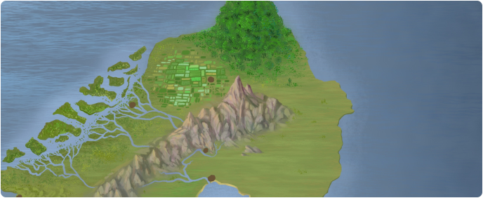 A color map of Mount Tresgynel