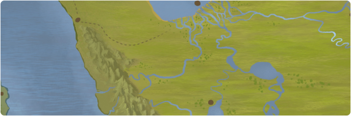 A color map of the Rau River