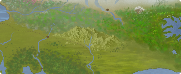 A color map of Rhand Mountains