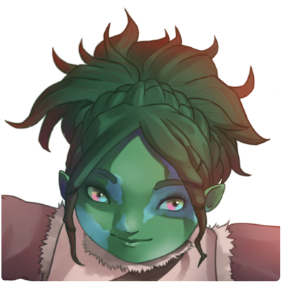 A headshot of a female Nereid