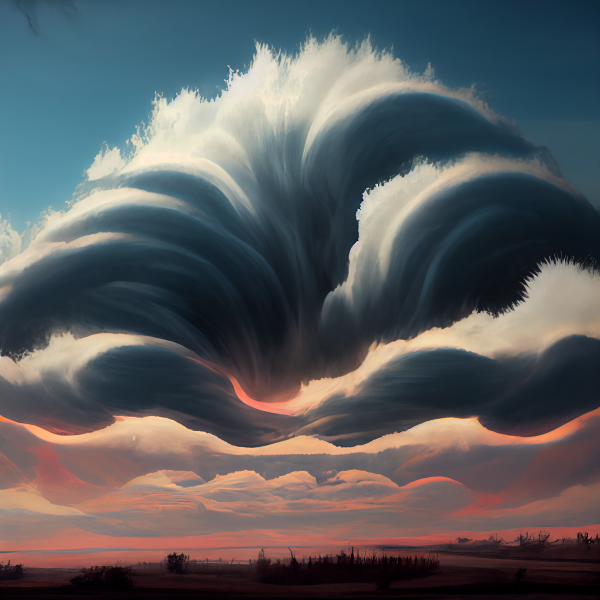 a cloud crashes in on itself like waves of water