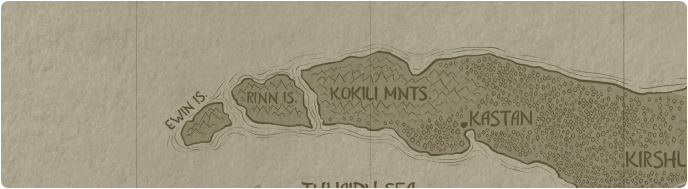 A paper map of Rinn Island A paper map of Rinn Island