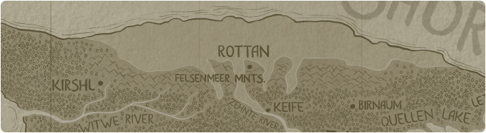 A paper map of Felsenmeer Mountains A paper map of Felsenmeer Mountains