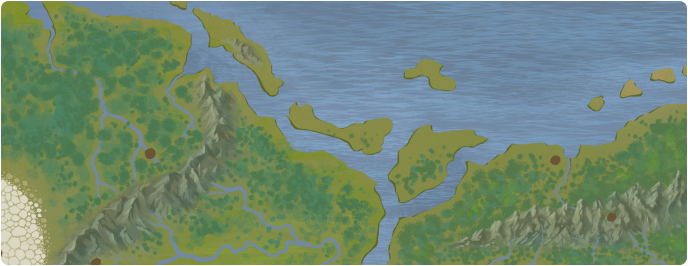 A color map of Asuraksha Island A color map of Asuraksha Island