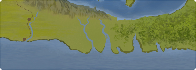 A color map of the Bachi River A color map of the Bachi River